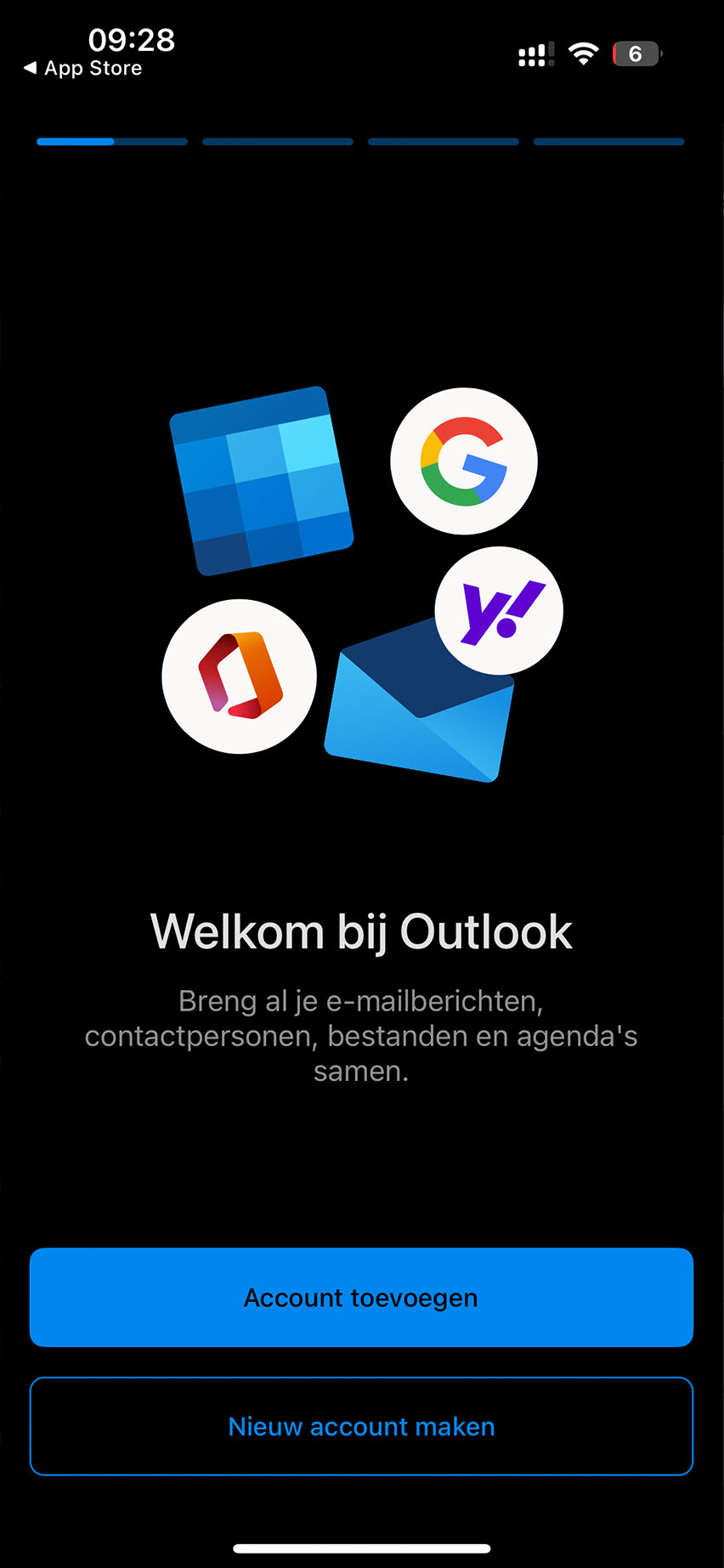 e mail installeren in outlook stap 1