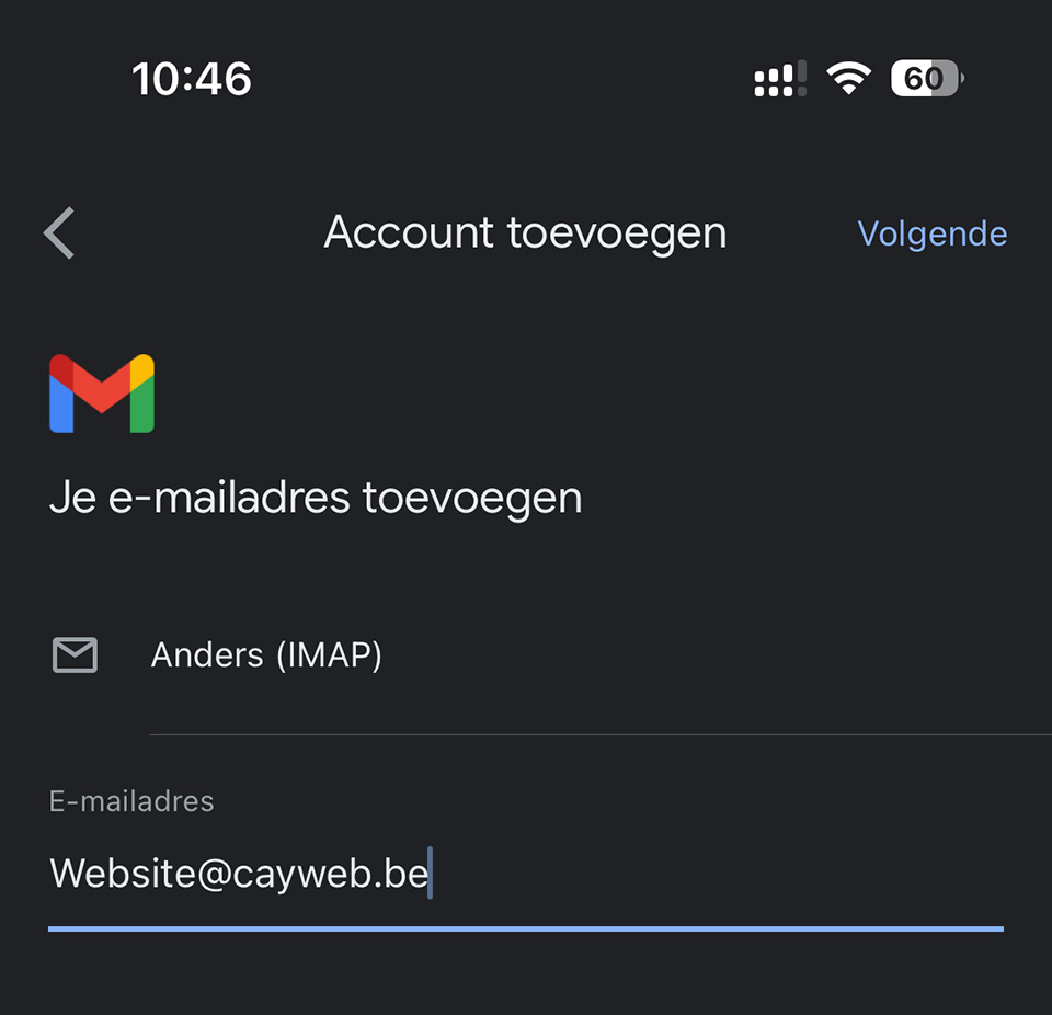 gmail installeren 4