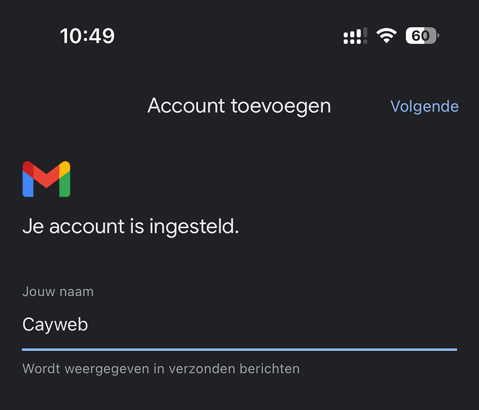 gmail installeren 7