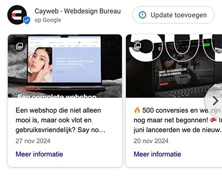 bedrijf op google